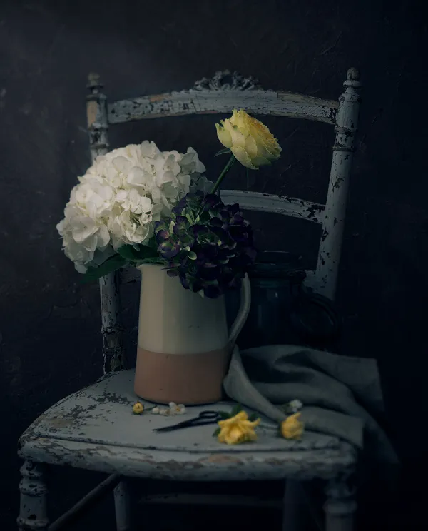Nature morte, atelier floral