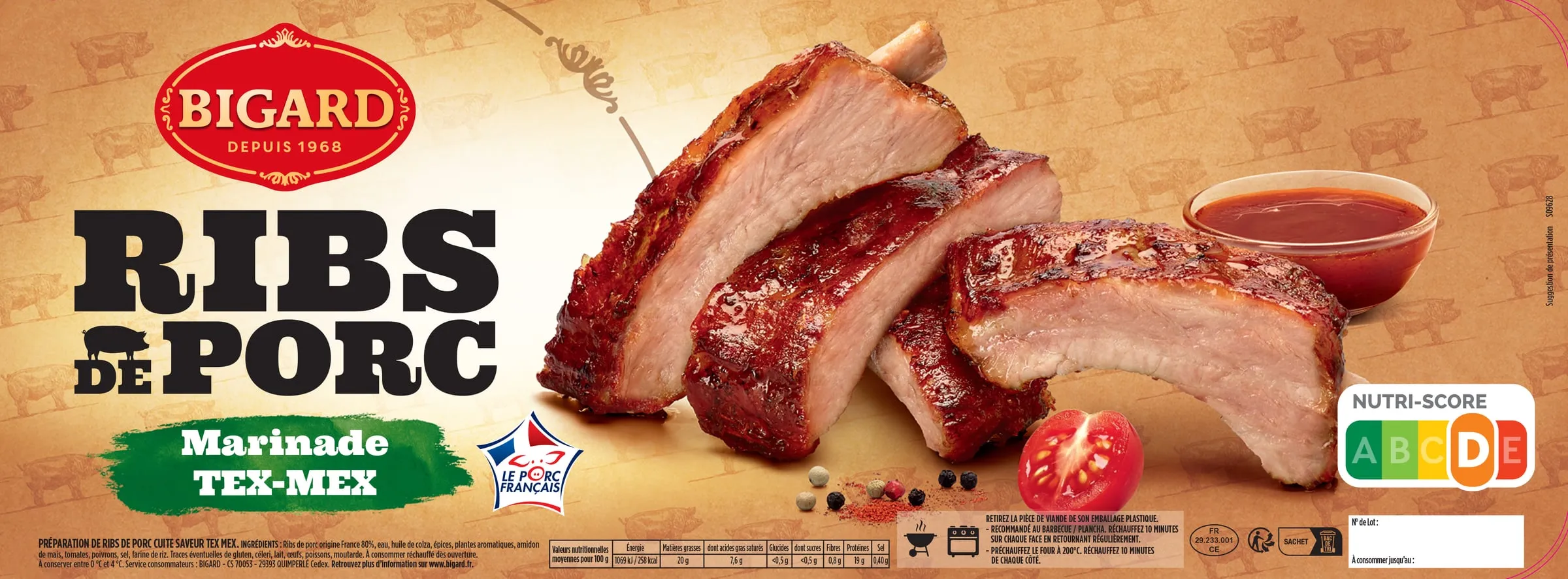 Pack ribs de porc Bigard