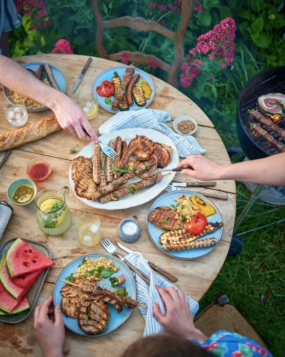 Tablée avec grillades Bigard