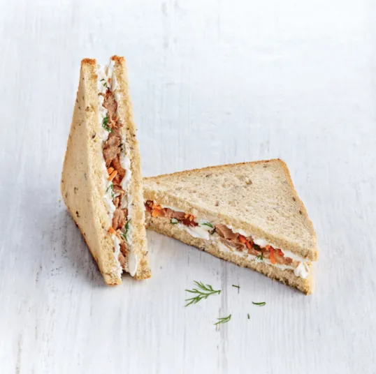 Club sandwich au thon et fromage frais Président