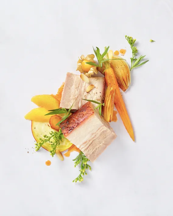 Assiette gastronomique porc
