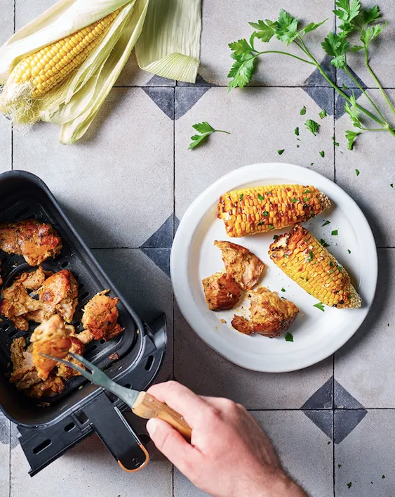Araignée de porc et maïs au Airfryer, Bigard