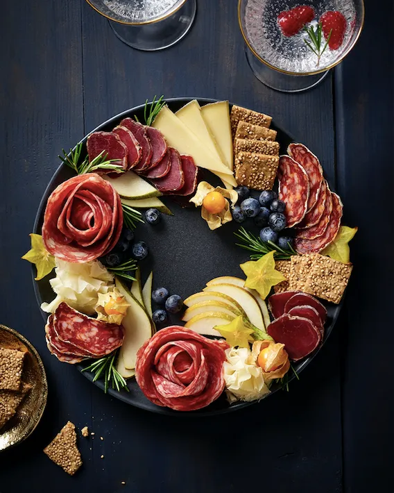 Couronne de charcuterie festive, Montagne Noire