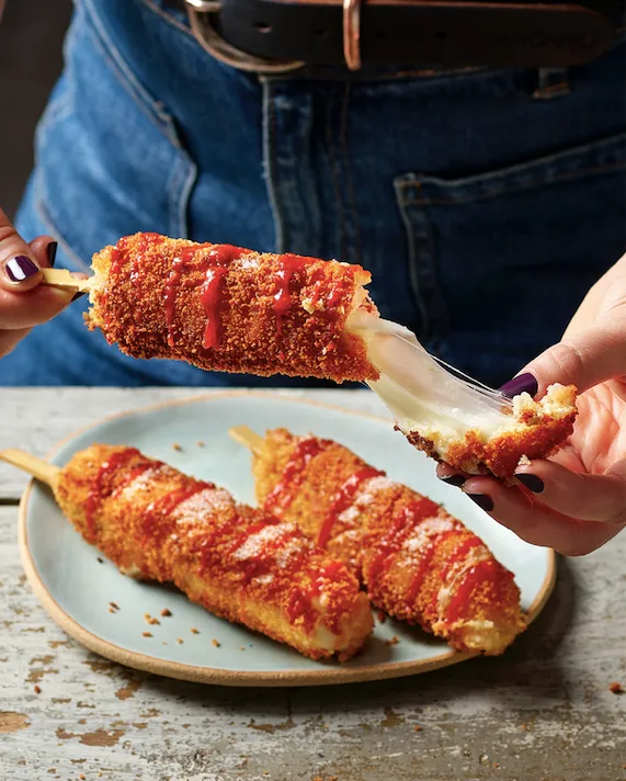 Corn dog corréens à la saucisse de Toulouse Bigard