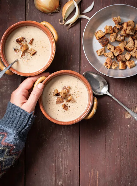 Velouté d'oignons caramélisés, Normands en cuisine