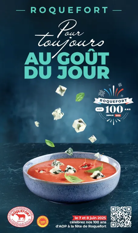 Velouté roquefort AOP, campagne d'affichage