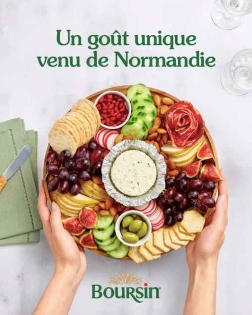Collab Boursin / Emily in Paris Netflix, cheeseboard