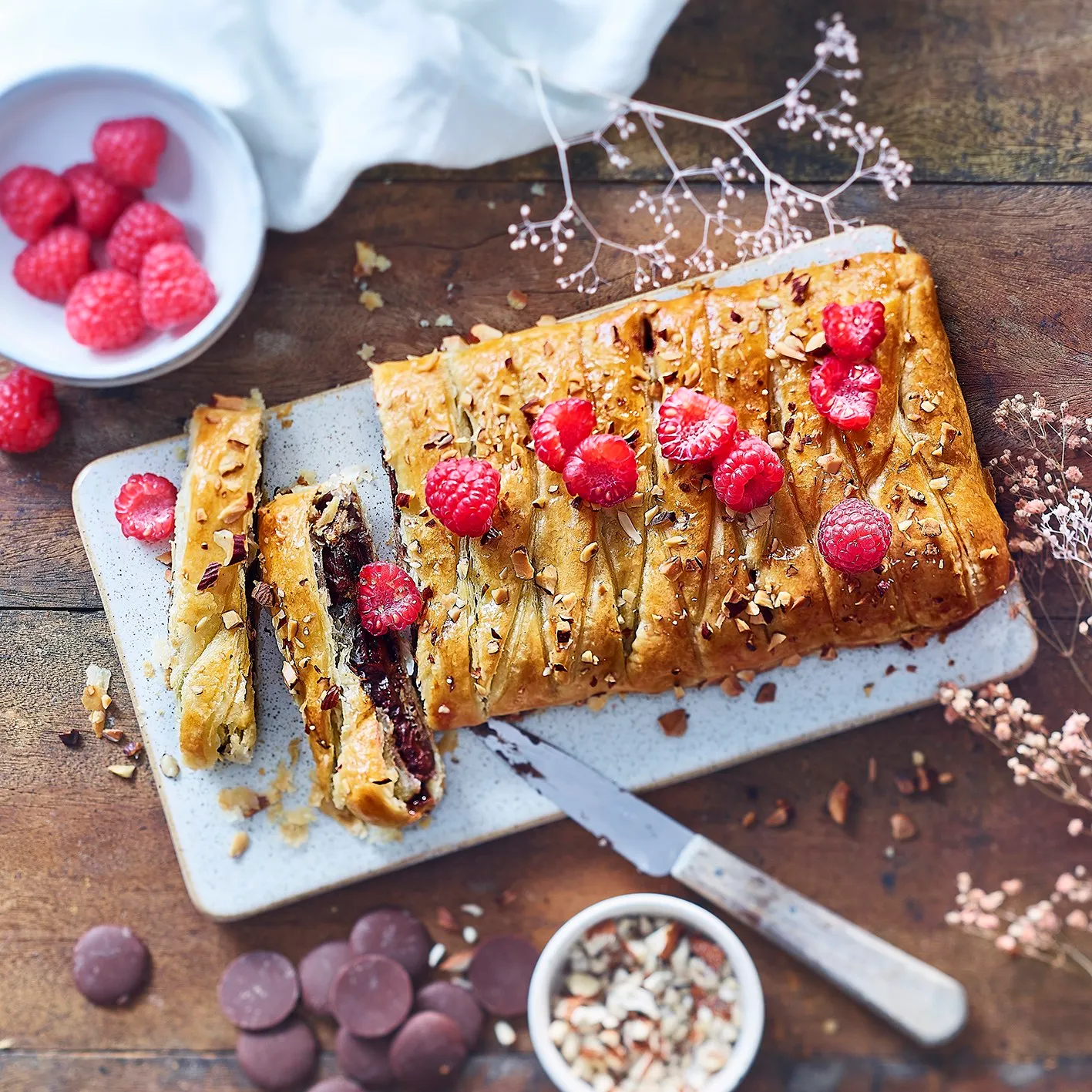 Feuilleté choco framboise Croustipate