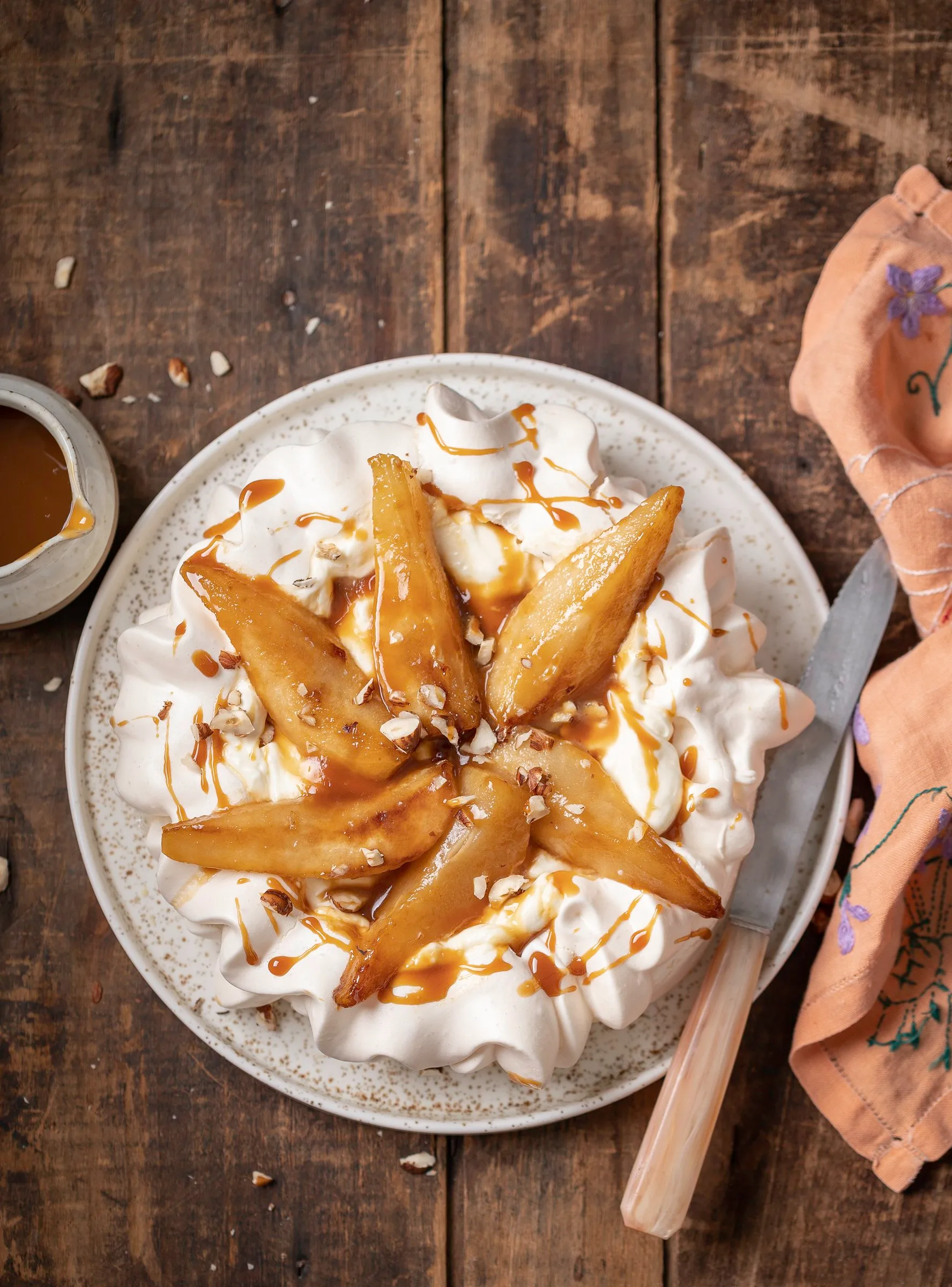 Pavlova poires caramel, Normands en cuisine