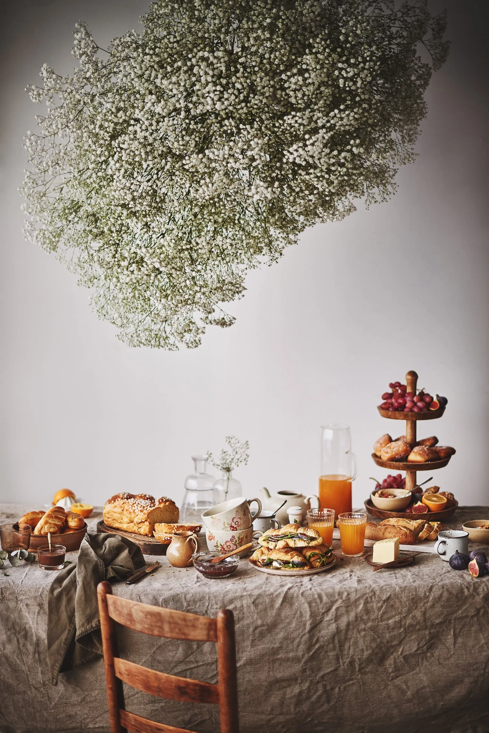 Petit déjeuner fleuri