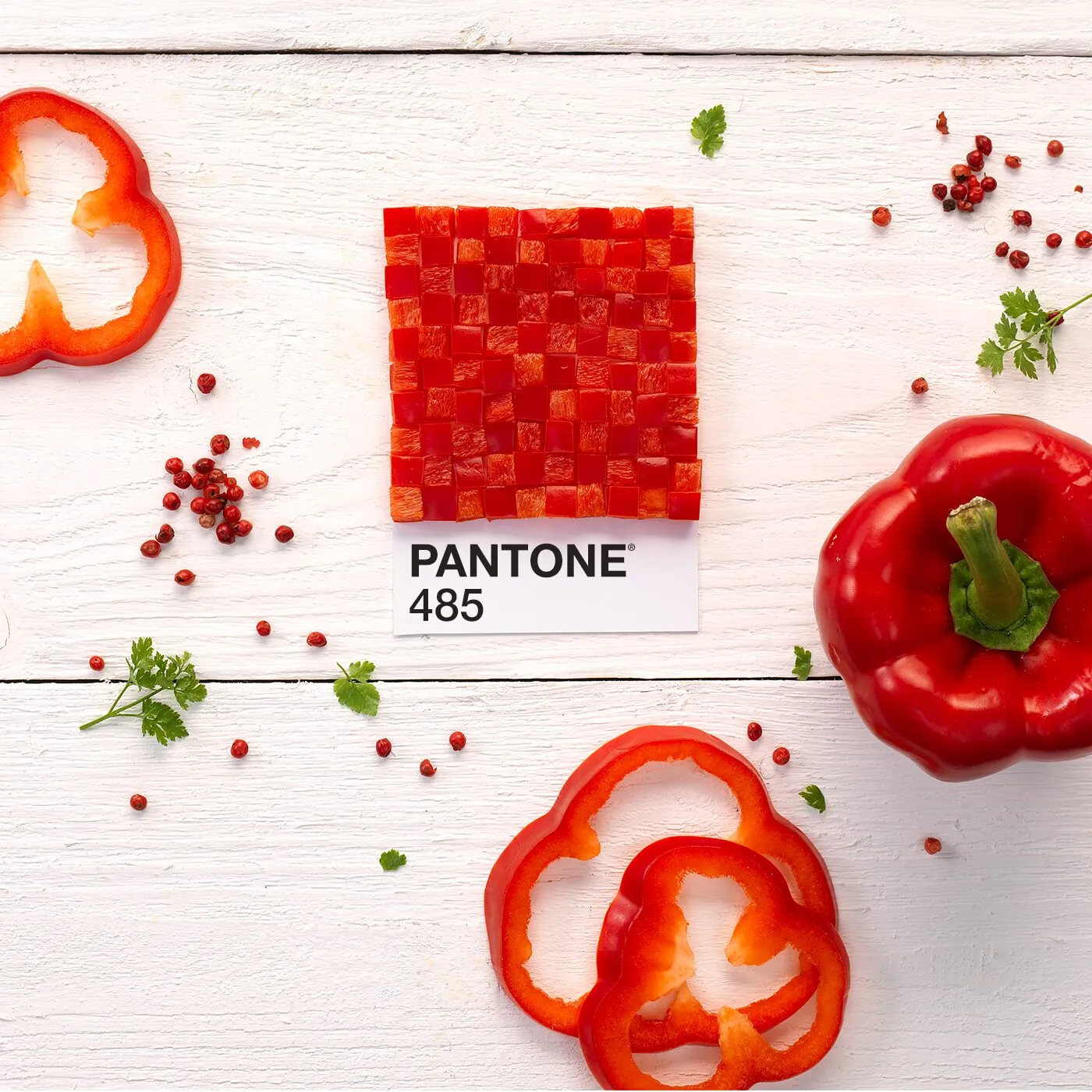 Pantone poivron rouge pour le compte Instagram Sodebo